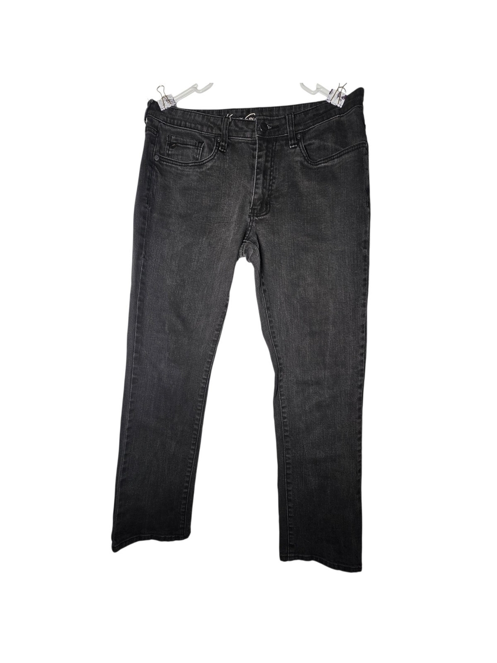 Kenneth Cole New York Men’s Black Jeans Slim Straight Jeans 32x30